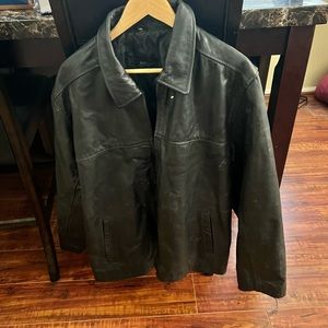 Burks Bay Mens Leather Jacket Sz 2XL